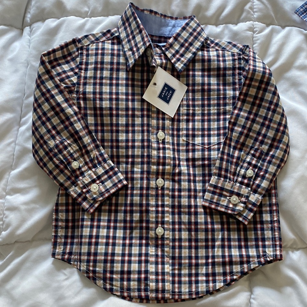 NWT Janie and Jack button up 6-12 mo